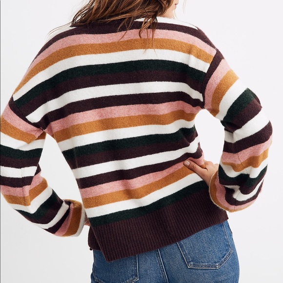 NWOT! Madewell Payton striped crew neck sweater - Picture 3 of 7
